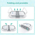Baby BathTub, 4-in-1 Newborn to Toddler Tub with Temperature Sensor,Infant Waterproof Ear Cap and Soft Cushion included,Grey 🍁 All In One Marketplace Canada