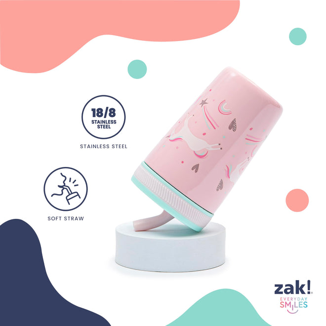 Zak Designs Happy Fruit Kelso 12oz Stainless Steel Leak-Proof Toddler Cup 🍁 All In One Marketplace Canada
