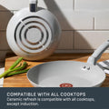 T-FAL Refresh Ceramic Nonstick Fry Pan Set, 2 Pieces, 8 Inch (20 cm) & 10 Inch (26 cm), Eco-Friendly, Durable for Healthy Cooking, Moon Grey 🍁 All In One Marketplace Canada