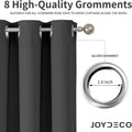 Joydeco Blackout Curtains for Bedroom 2 Panels Set (52"W x 84"L, Dark Grey) 🍁 All In One Marketplace Canada