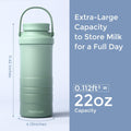 Momcozy 22oz Portable Breast Milk Cooler for Outdoor, 360°Total Cooling for 24Hours, Larger Capacity Travel Breastmilk Chiller with 2pcs Baby Bottles for Breastmilk Storage, Breastfeeding Essentials 🍁 All In One Marketplace Canada