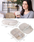 Holii Travel Pill Organizer, 8 Compartments Portable Pill Case, Daily Pill Box to Hold Vitamins, Small Pill Container for Pocket Purse Medicine Organizer（Khaki） 🍁 All In One Marketplace Canada