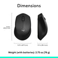 Logitech M330 Silent Wireless Mouse, 2.4GHz with USB Receiver, Optical Tracking, Quiet & Lightweight, Long Battery Life, for PC, Mac, Laptop, Chromebook - Black 🍁 All In One Marketplace Canada