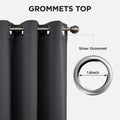 Joydeco Blackout Curtains 63 Inch Length 2 Panels Set, Thermal Insulated Long Curtains& Drapes 2 Burg, Room Darkening Grommet Drapes for Living Room Bedroom Window (W52 x L63 Inch, Dark Grey) 🍁 All In One Marketplace Canada