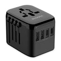 RXSQUL Universal International Power Travel Plug Adapter, 5 in 1 European Travel Plug Adapter W/ 3.5A 2xUSB-A And 2xUSB C Wall Charger and Worldwide AC Outlet for Europe USA UK AUS Asia-Black 🍁 All In One Marketplace Canada