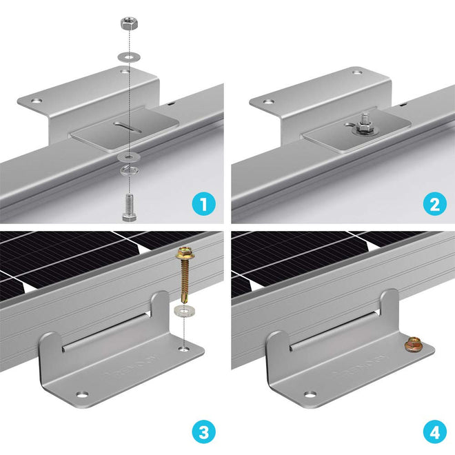 Renogy 4 Sets of Solar Panel Mounting Z Bracket 🍁 All In One Marketplace Canada