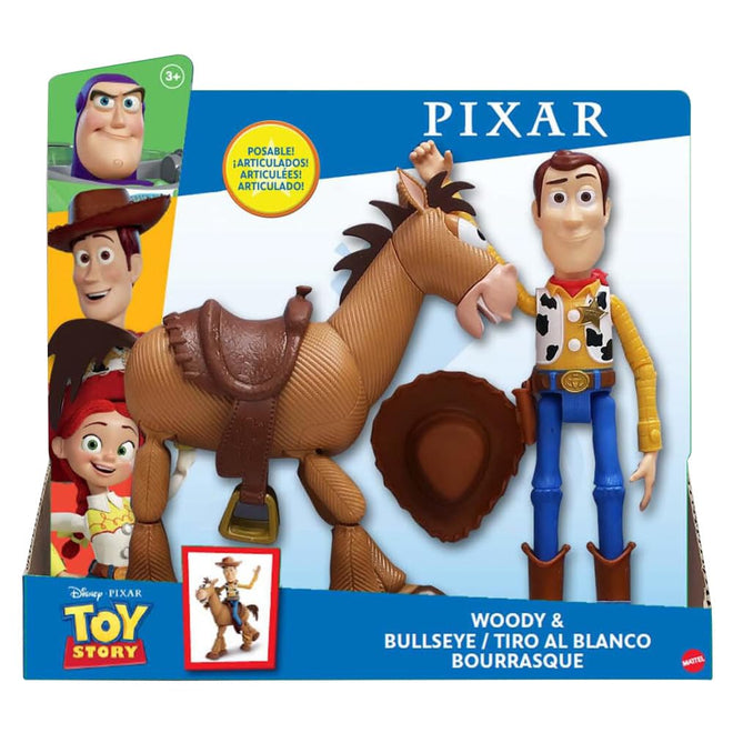 Mattel Disney Pixar's Toy Story 4 Woody and Bullseye 2-Character Pack, Movie-inspired Relative-Scale for Storytelling Play 🍁 All In One Marketplace Canada