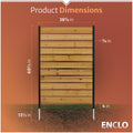 5ft H x 3.2ft W (1 Panel) No Dig Enclo Concord Cedar Wood Privacy Screen, Great to Hide Trash Cans, Decorative Patio Privacy Screen, Outdoor Fence, Air Conditioner Fence, EC18022 🍁 All In One Marketplace Canada