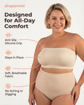 SHAPERMINT Convertible Strapless Bras for Women - Compression Wireless Bandeau Bra Top Beige 🍁 All In One Marketplace Canada