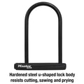 Master Lock Black Bike Lock with Key, Standard Size U-Lock for Bicycles and Other Outdoor Equipment, Anti-Theft Lock for Bikes, 8320D 🍁 All In One Marketplace Canada