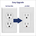 Leviton Decora Edge, 10-Pack, 15 Amp Tamper-Resistant Duplex Wall Receptacle, E5325-0MW, White 🍁 All In One Marketplace Canada