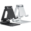 Nulaxy 2 Pack Dual Foldable Phone Stand for Desk, Fully Adjustable Desktop Cell Phone Holder Accessories for Office Kindle Compatible with 4-8" Mobile Devices iPhone Pro/Max/Plus, Black & Silver 🍁 All In One Marketplace Canada
