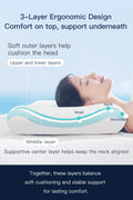 【Hotel Collection】 Memory Foam Pillow for Sleeping, Cooling Pillow with PCM Cover, Ergonomic Neck Support Pillow for All Sleep Positions, Soft Supportive Bed Pillow, Blue Grey, Queen (30"x16.5"x3.9") 🍁 All In One Marketplace Canada