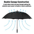 ACEIken Golf Umbrella Windproof Large 62 Inch, Double Canopy Vented, Automatic Open, Extra Large Oversized,Sun Protection Ultra Rain & Wind Resistant Stick Umbrellas, Black 🍁 All In One Marketplace Canada