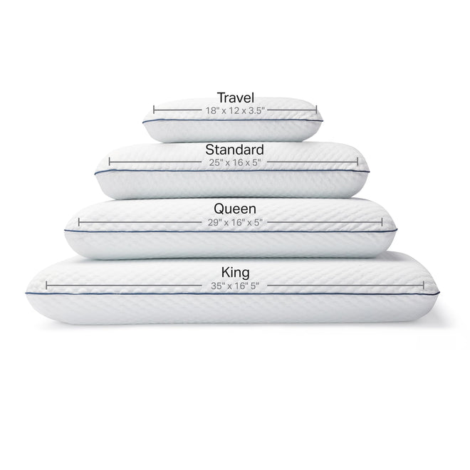 WEEKENDER Ventilated Gel Memory Foam Pillow - Washable Cover - King Size-White 🍁 All In One Marketplace Canada