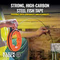 Klein Tools 56331 50-Foot Electrical Fish Tape, Steel Wire Puller with Double Loop Tip, Optimized Housing and Handle, 1/8-Inch,Orange/Black 🍁 All In One Marketplace Canada