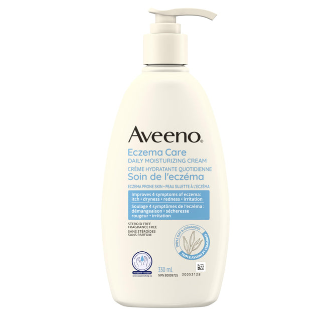 Aveeno Eczema Care Daily Moisturizing Cream, Dry Skin Moisturizer, Itchy Skin Relief, Eczema prone Skin, Fragrance Free, 330 mL 🍁 All In One Marketplace Canada