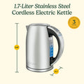 Cuisinart PerfecTemp 1.7L Cordless Electric Tea Kettle, 1500W Fast Heat-Up, 6 Preset Temperatures, 30-Min Keep Warm, Stay-Cool Nonslip Handle, Brushed Stainless Steel (CPK-17C) 🍁 All In One Marketplace Canada