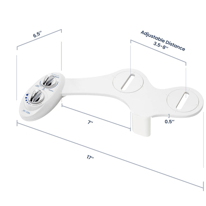 LUXE Bidet NEO 185 - Dual Nozzle, Self-Cleaning, Non-Electric Bidet Attachment for Toilet Seat, Adjustable Water Pressure, Rear & Feminine Wash (White) 🍁 All In One Marketplace Canada