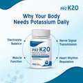 Pharmaris K-20 Potassium Chloride 1500mg Extended Release Tablets, Provides 20 mEq Potassium, Electrolyte Replenisher for Hypokalemia Treatment, Daily Use Supplement, 100 Tablets 🍁 All In One Marketplace Canada