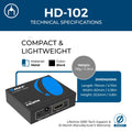 OREI HDMI Splitter 1 in 2 Out - 1x2 HDMI Splitter For TV Mirror Only - Not for Multi Monitors and HDCP Bypass, 1080P @ 60Hz & 4K @ 30Hz Resolutions – Powered HDMI splitter (HD-102) 🍁 All In One Marketplace Canada