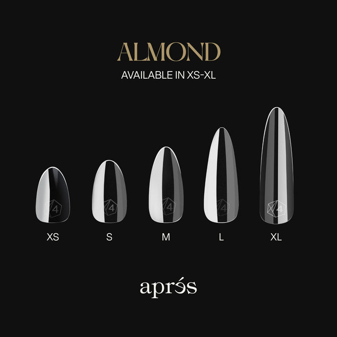 APRÉS Gel-X® Almond Box of Nail Tips | 280 Soft Gel Nail Tips, 14 Sizes 00-9 | Half-sizes Included (Natural Almond Short, 280 Count) 🍁 All In One Marketplace Canada