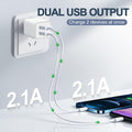 USB Charger Block, 2 Pack Dual Port USB Wall Plug 2.1A Power Adapter Charging Block for Phone 14 13 12 11 Pro Max SE XS XR X 8 7 6 Plus, Pad, Galaxy, Tablet, Android Phone 🍁 All In One Marketplace Canada