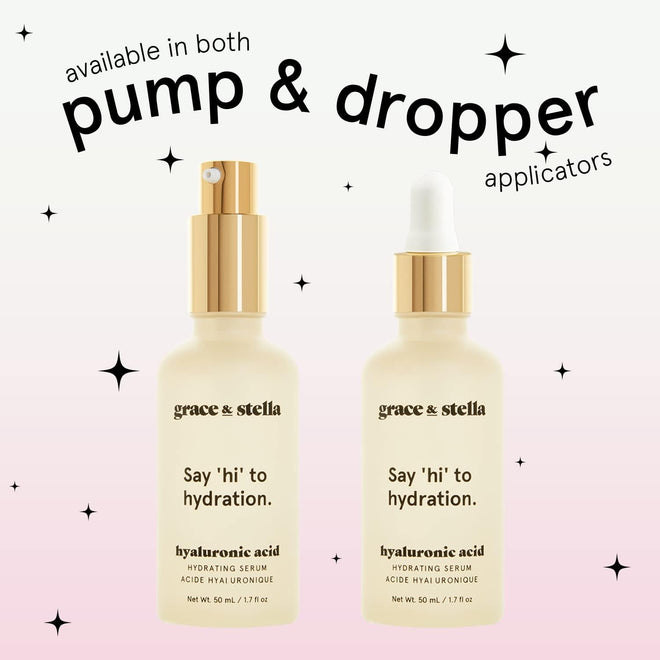 grace & stella Award Winning Hyaluronic Acid Serum for Face (50ml) Hydrating Hyaluronic Acid - Acide Hyaluronique Face - Anti Aging Serum to Hydrate, Remove Fine Lines, Wrinkles, Boost Collagen 🍁 All In One Marketplace Canada