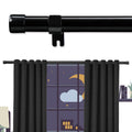 Extra Long Curtain Rods for Windows 28 to 144 inch, 1" Heavy Duty Drapery Rods with Adjustable Brackets, Bedroom Easy Instal Simple Blackout Outdoor Black Curtain Rods for Patio 🍁 All In One Marketplace Canada