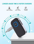 WOCBUY Bluetooth Car Adapter, 3.5mm AUX Bluetooth Receiver for Music Streaming, Wireless Music Audio Adapter with Built-in Mic, Home Stereo, Speakers (Handsfree Car Kits, 16H Playtime, Dual Link) 🍁 All In One Marketplace Canada
