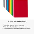 Cricut Value Cardstock Paper, Rainbow Sampler - 125 Sheets (8.5" x 11") - Compatible with Joy Xtra, Explore, & Maker Machines - Letter Size 🍁 All In One Marketplace Canada