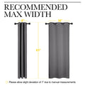 NICETOWN Blackout Curtains 2 Panels for Bedroom- Thermal Insulated Grommet Blackout Curtains 63 Inches Long for Living Room/Kitchen Rideaux occultants (2 Panels, W42 x L63 -Inch,Grey) 🍁 All In One Marketplace Canada