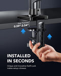 HUANUO Single Monitor Mount, 13 to 32 Inch Design Monitor Arm, Adjustable Stand, Vesa Mount with Clamp and Grommet Base - Fits 4.4 to 19.8lbs LCD Computer Monitors 🍁 All In One Marketplace Canada