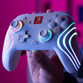 PDP Afterglow Wave Wireless RGB Gaming Controller - Nintendo Switch/Switch Lite/Switch - OLED Model, Nintendo Switch 2, LED Lighting, Rechargeable Battery - White 🍁 All In One Marketplace Canada
