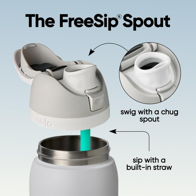 Owala FreeSip Insulated Stainless Steel Water Bottle with Straw for Sports and Travel, BPA-Free, 32oz, Iced Breeze 🍁 All In One Marketplace Canada