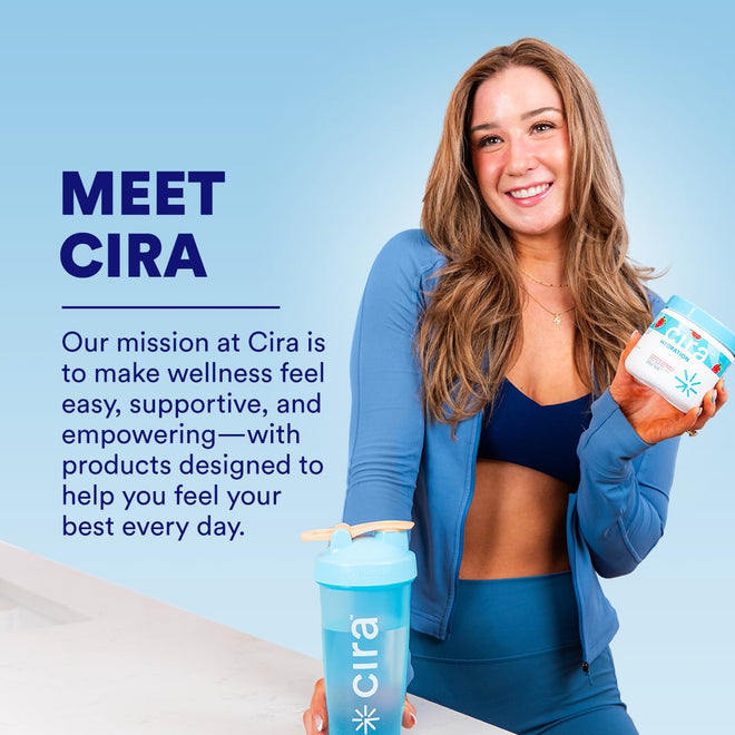 Cira Hydration Electrolytes Powder - Daily Electrolyte Powder, Sugar Free w Himalayan Salt, Magnesium, Potassium, Hydration Powder for Dehydration Relief & Recovery - Strawberry Margarita, 45 Servings 🍁 All In One Marketplace Canada