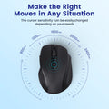 LODVIE Wireless Mouse for Laptop,2400 DPI Wireless Computer Mouse with 6 Buttons,2.4G Ergonomic USB Cordless Mouse,15 Months Battery Life Mouse for Laptop PC Mac Computer Chromebook MacBook-Black 🍁 All In One Marketplace Canada