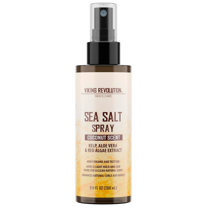 Viking Revolution Sea Salt Hair Spray for Men - Coconut - 260ml - Texturizing With Kelp, Aloe Vera & Red Algae Extract - Adds Volume & Texture for Beach Hair 🍁 All In One Marketplace Canada