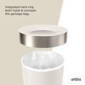 Umbra Vento Kitchen Trash Can – Large 16 Gal (62 L) Open Top Garbage Can for Home & Office – Modern Clean Design, Sand/Nickel 🍁 All In One Marketplace Canada