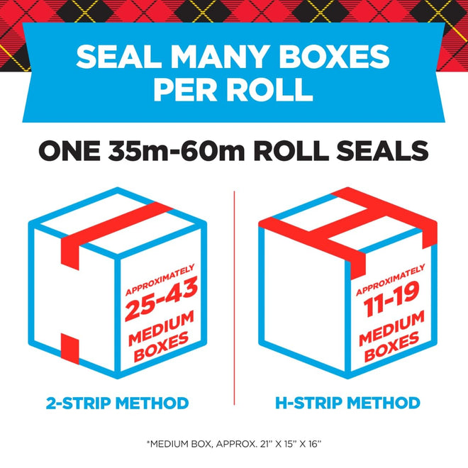 Scotch Packing Tape Heavy Duty Shipping Tape, 1.88" x 50m, 6 Rolls 🍁 All In One Marketplace Canada
