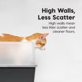 IRIS USA Large Cat Litter Boxes, Open Top High Sided Pan w/Scoop, Black 🍁 All In One Marketplace Canada