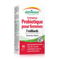 Jamieson Women's Probiotic Complex 7 Billion Active Cells, Supports Digestive Health, Intestinal Health, Gut Flora, and Vaginal Health with Lactobacillus and Bifidobacterium, Non-GMO, Gluten-Free, 45 Vegetarian Capsules 🍁 All In One Marketplace Canada