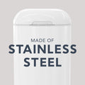 Diaper Genie Platinum Diaper Pail, White - Made in Durable Stainless Steel and Includes 1 Easy Roll Refill with 18 Bags 🍁 All In One Marketplace Canada