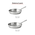 Lagostina Moderna 2 Piece Stainless Steel Pan Set (26cm / 10in and 30cm / 12in), Commercial Capsule Base, Induction Safe Cookware, Dishwasher and Oven Safe up to 400ºF / 204ºF, Silver 🍁 All In One Marketplace Canada
