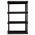 Koolatron Oscar Heavy Duty Plastic Storage Shelves- for Garage, Kitchen, Bathroom Basement, Kids Room, Toys,Stackable 4-Tier Black, Organizer Rack for Books Shoes, Pantry, Cleaning, Made in Canada 🍁 All In One Marketplace Canada