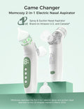 Momcozy BreezyClear™ Spray and Suction 2-in-1 Electric Nasal Aspirator for Baby, 4 Adjustable Suction Levels up to 65kPa Hospital-Grade, Quiet & Portable Nose Cleaner with Soothing Light & Music 🍁 All In One Marketplace Canada