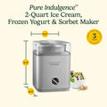 Cuisinart Pure Indulgence Frozen Yogurt-Ice Cream & Sorbet Maker, 2-Qt Capacity, Silver (ICE-30WNC) 🍁 All In One Marketplace Canada