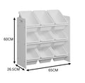 Lennox Furniture Toys Storage Organizer 9 Plastic Bins in White (JWTR-03006 white) 🍁 All In One Marketplace Canada
