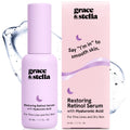 grace & stella 0.2% Retinol Serum for Face (50ml) - Restoring Retinol Serum with Hyaluronic Acid to Reduce Fine Lines, Wrinkles, Texture, Uneven Skin Tone - Anti-Aging, Hydrating, Vegan Skincare 🍁 All In One Marketplace Canada