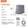 VEVOR Portable Toilet for Camping, Porta Potty with 1.3 Gal Detachable Inner Bucket & Removable Paper Holder, Commode with Dual Lids, Travel Toilet for Adults Kids Outdoor Camping Car Long Road Trips 🍁 All In One Marketplace Canada